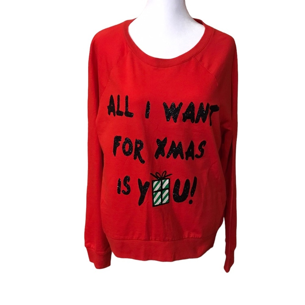 Christmas XL Red Long Sleeve Tee